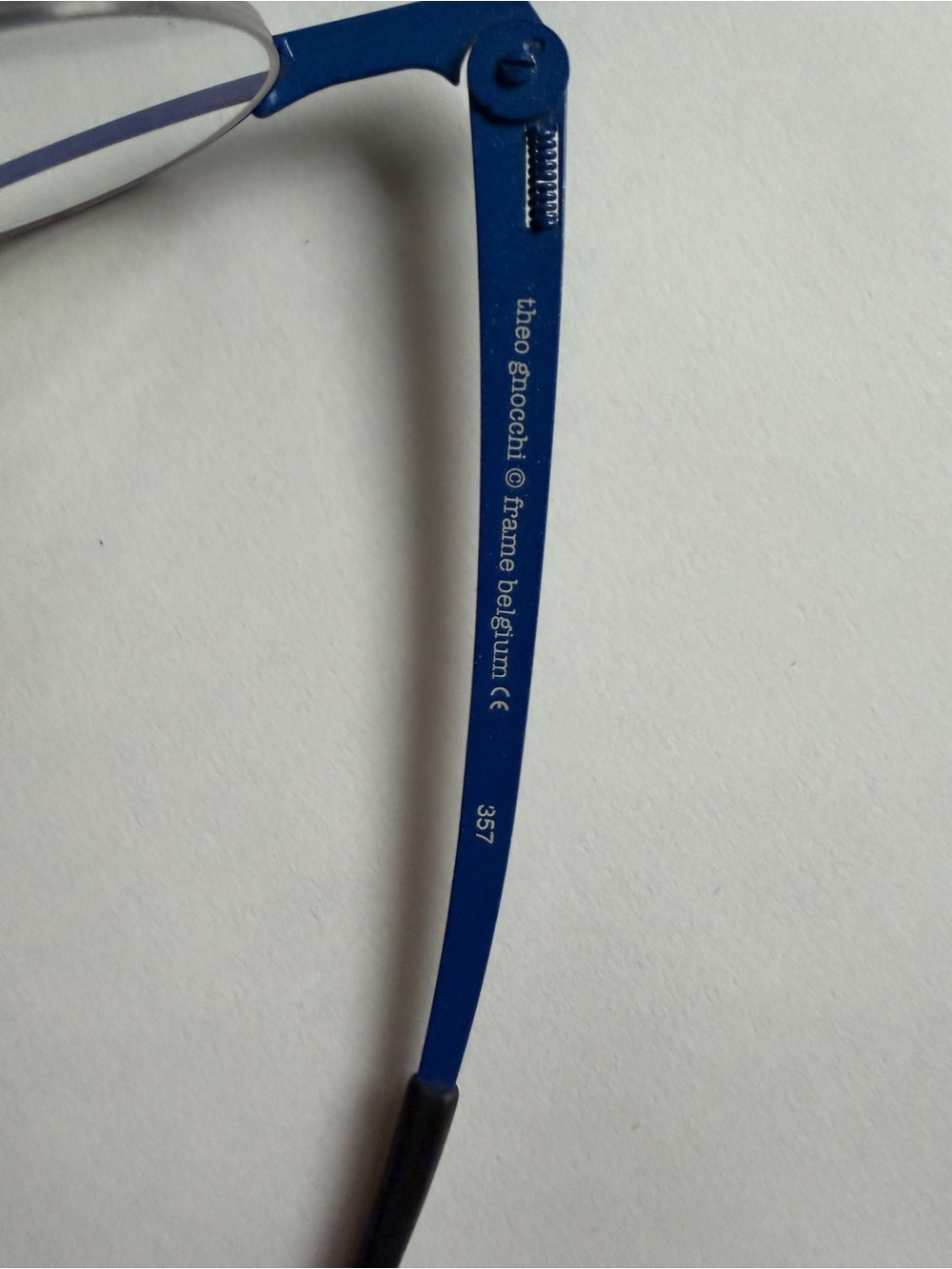**LIKE NEW** Theo Gnocchi 357 Round Blue Titanium Glasses - Picture 8 of 8